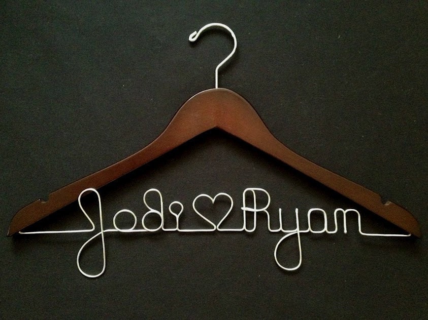 Bridal Hanger - Personalized - Custom - WALNUT