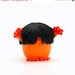 20% OFF SALE Hairy Gone Gonk, Vintage 1960s Eegee Orange Plastic Toy