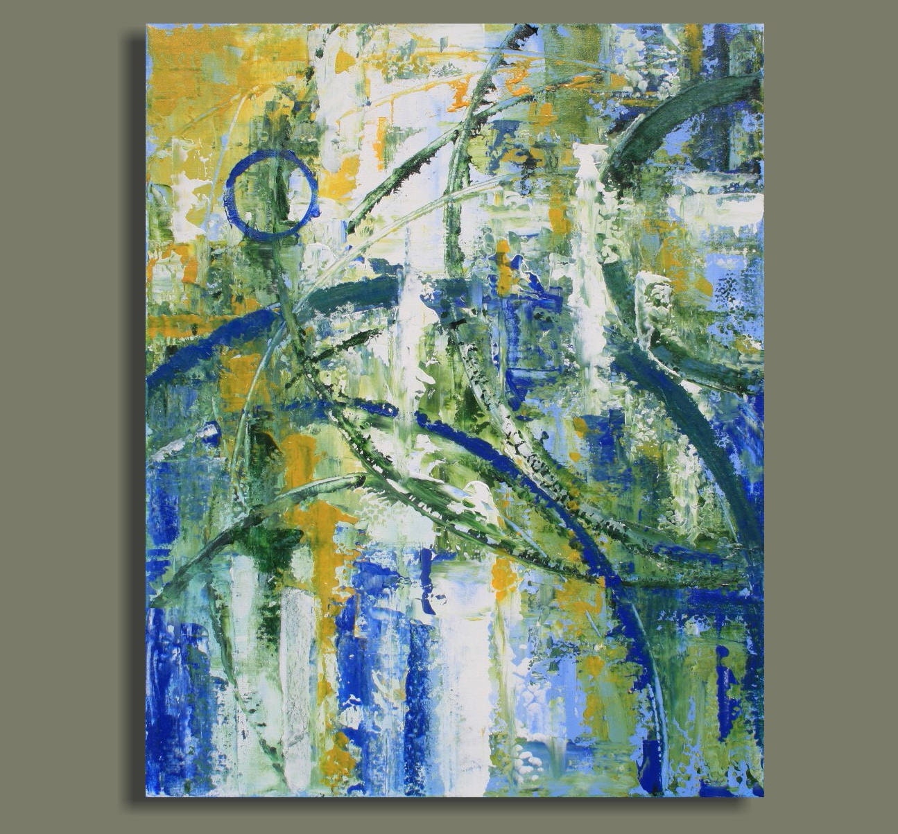 ORIGINAL abstract painting modern art expressionist painting textured art on canvas - 24x30 inches
