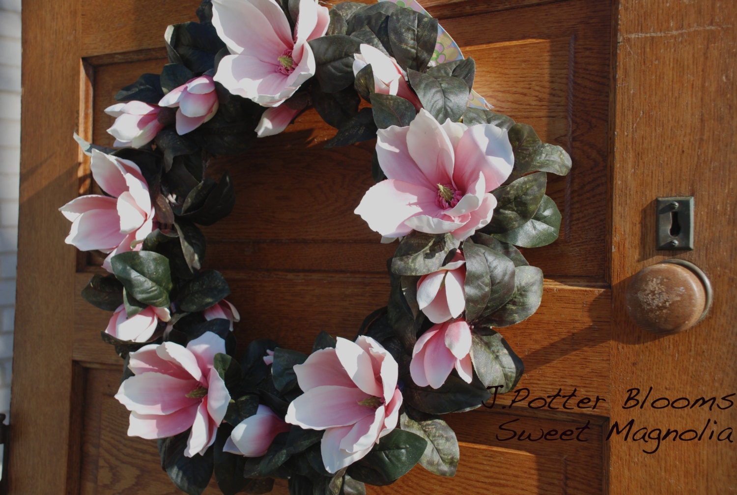 Magnolia Wreath, Front Door Decor, Spring Wreaths, Grapevine Wreath, Cottage Wreaths, Door Wreaths, Wreaths Pink