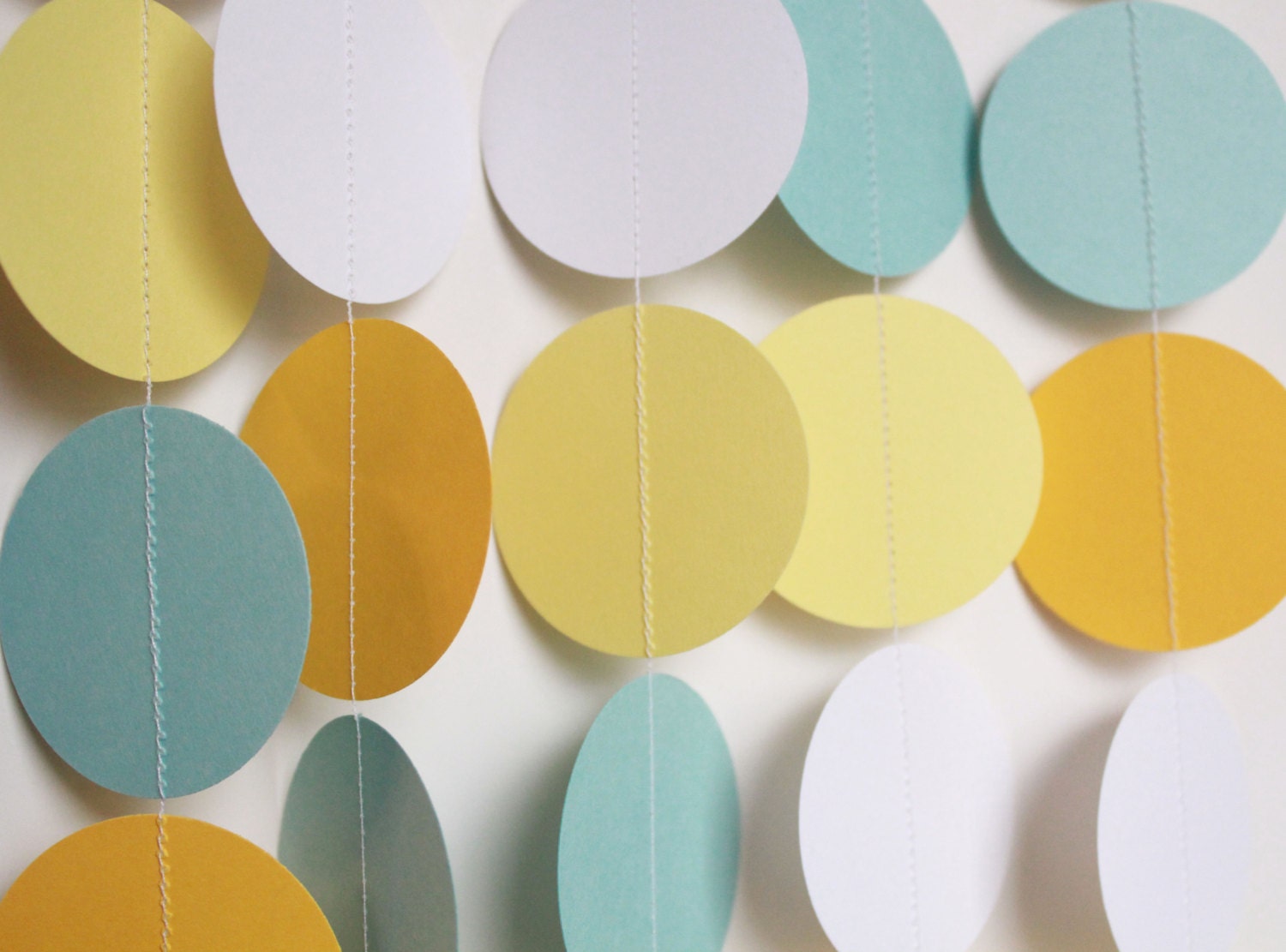 Baby Shower Decor. Paper Garland. Baby Boy Shower Decoration