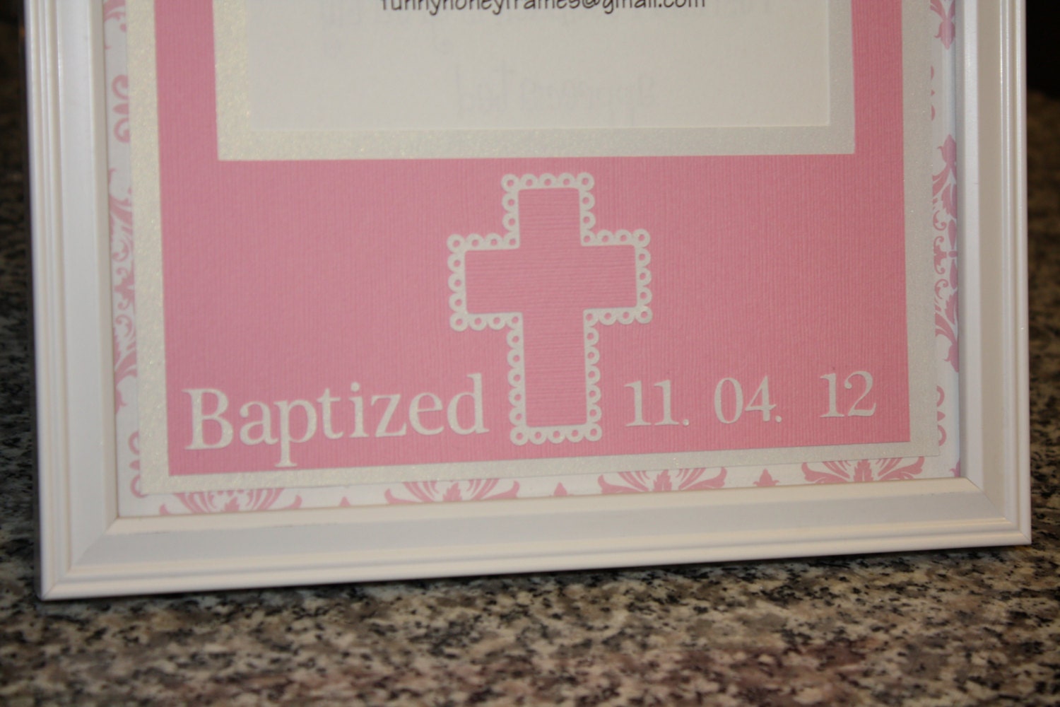 PERSONALIZED/Custom PICTURE FRAME Baby Girl Baptism