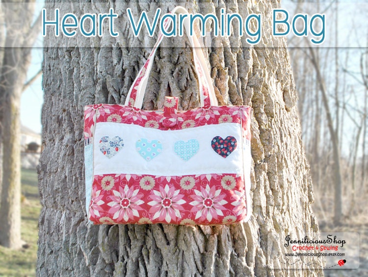 Heart Warming Bag - with Hearts Applique