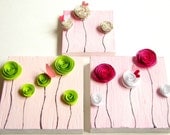 Spring Decor, Wall Decor, Home Decor--Anniversary, Birthday for Her, Nursery Art-Mixed Media Art-CUSTOM OOAK Art