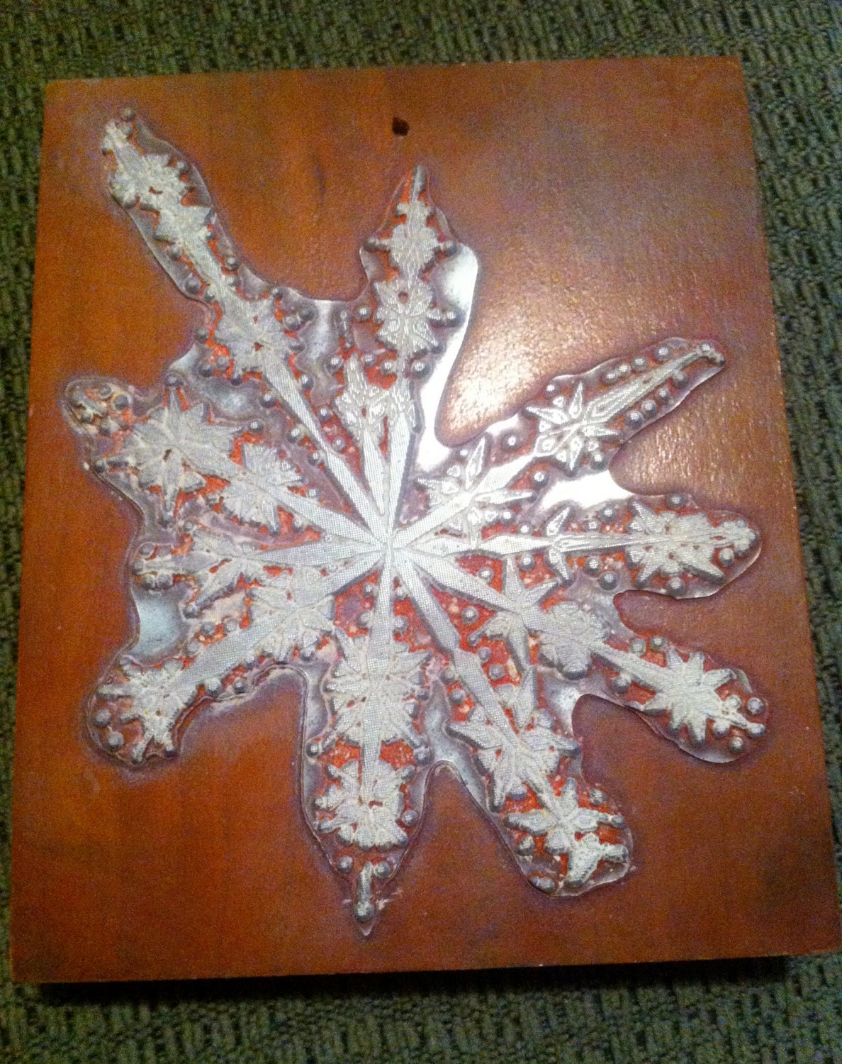 Snowflake Letterpress Block