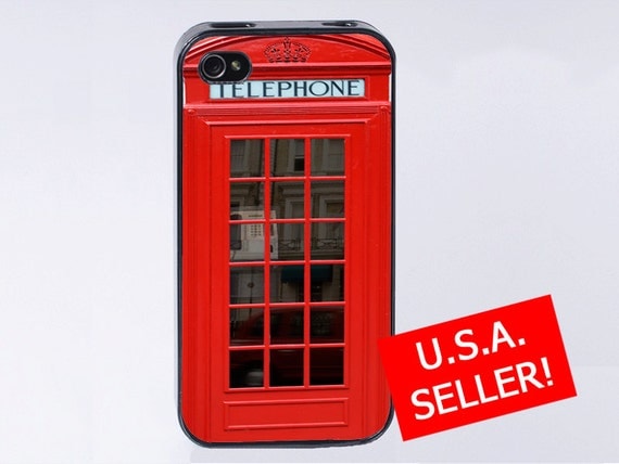Red London Phone Booth iPhone 4 / 4S Hard Case Cover