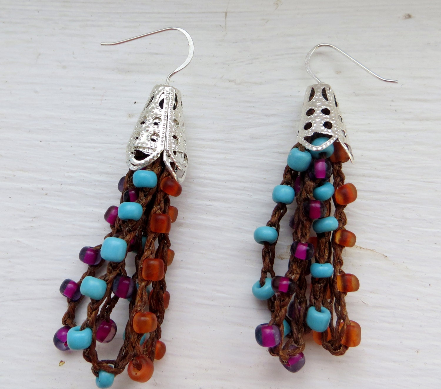 Just My Cup of Tea Crochet Earrings