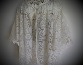 Vintage Lace Jacket Shrug top Upcycled Gatsby style handmade original M L XL
