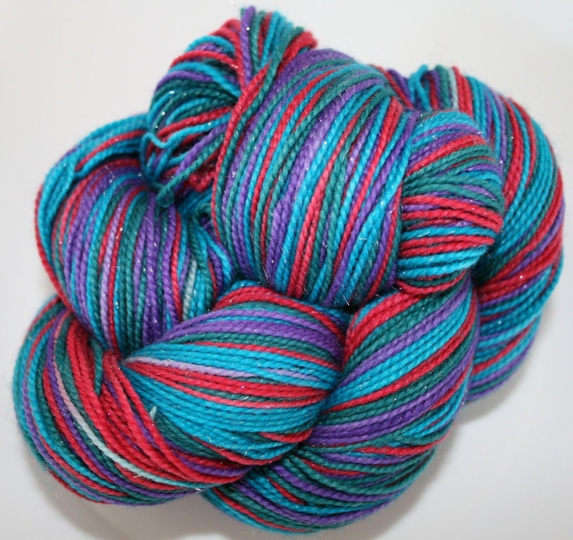Fat Tuesday: Superwash Panache (twinkling) Self Striping Sock Yarn