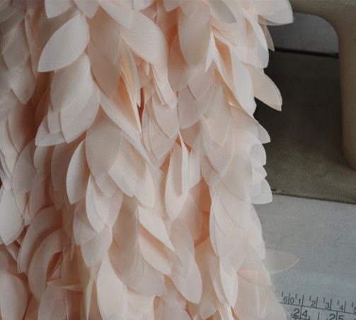 Ivory Lace Trim Chiffon Lace Trims with Ribbon Back for Bridal Hearware Wedding Sash Supplies