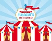 CIRCUS Backdrop Printable Artwork - Personalized for your Birthday Party Il_170x135