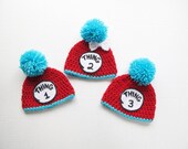 Triplets - Thing One Thing Two and Thing Three - Dr. Seuss - Ready to Ship