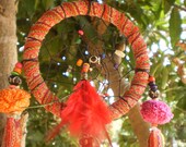 Tribal Dreamcatcher With Vintage Textiles