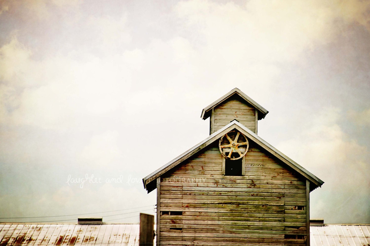 Barn Top 8x10 Fine Art Photography Roof Chicken Coop Grey Gray Farm Country Shabby Chic Vintage Home Decor Wall Art Farmhouse