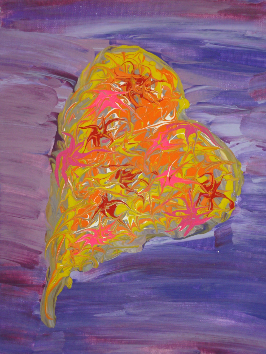 Heart of Fire Original Acrylic Painting