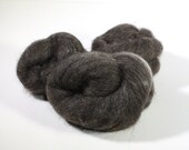 Kainuu Grey Finnsheep Baby Wool, black grey, carded batts, 100 g, 3.5 oz