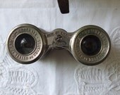 Antique, vintage French pair of opera, theatre  glasses, binoculars.  Marked Paris.