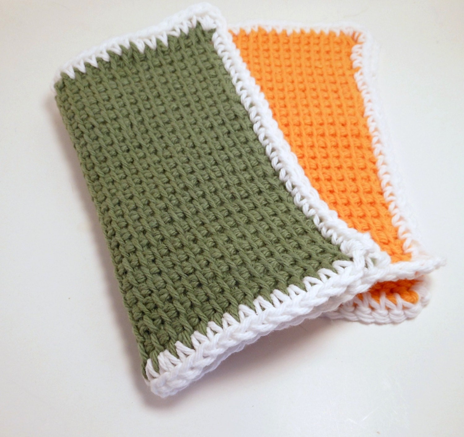 Dish Washing Cloth Colors Crocheted Cotton