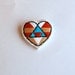 Heart jewelry embroidered geometric in Southwest design for Valentine's Day