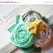 Memorial Day SALE Baby Girl Flower Headband - Baby Girl Headband - Baby Girl Fabric Flower Headband - MInt and Mustard Flower Headband
