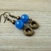 Blue Earrings / Agate Earrings / Nautical
