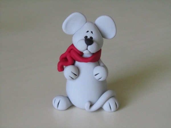 Polymer Clay Mouse Figurine