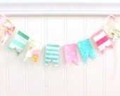 Vintage Fabric Cake Bunting- "Blush"
