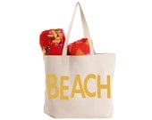 EXTRA LARGE Canvas Market Tote . Screen Printed Eco Friendly . 19.5"w x 15"h x 5"d