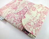 iPad Mini Sleeve Pink TOILE Pocket Kindle Case, Kindle Paperwhite, eReader Cover, Nook Cover, Nexus, Kobo Cover, Kindle Fire