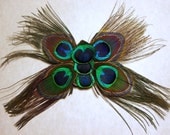 Blue Peacock Butterfly Hair Clip & Pendant