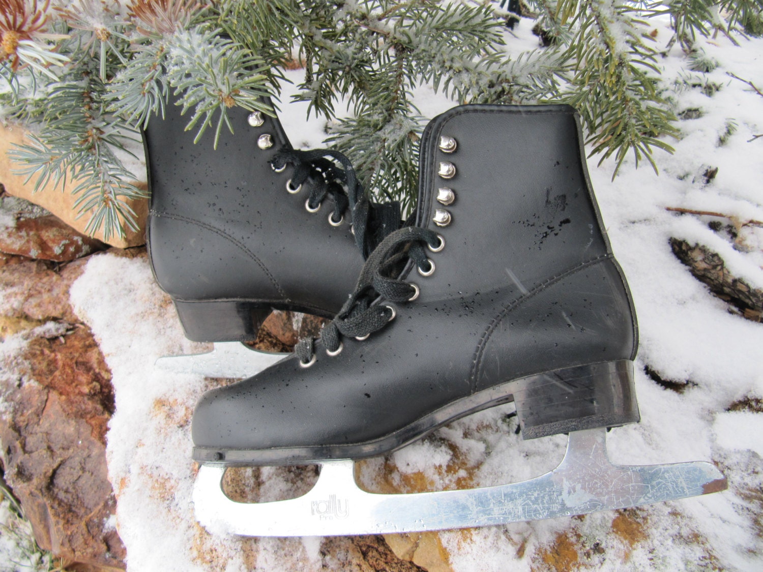 Buy equipment winter recreation - Ice Skates Vintage Boy Black Rally Pro Winter Sport Equipment Snow Ice Skating Size 3