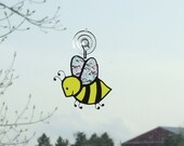 Bzzzy Bumble Honey Bee Stained Glass Suncatcher