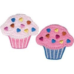 Cupcakes Iron On Applique Childrens Toddlers Girls Pink