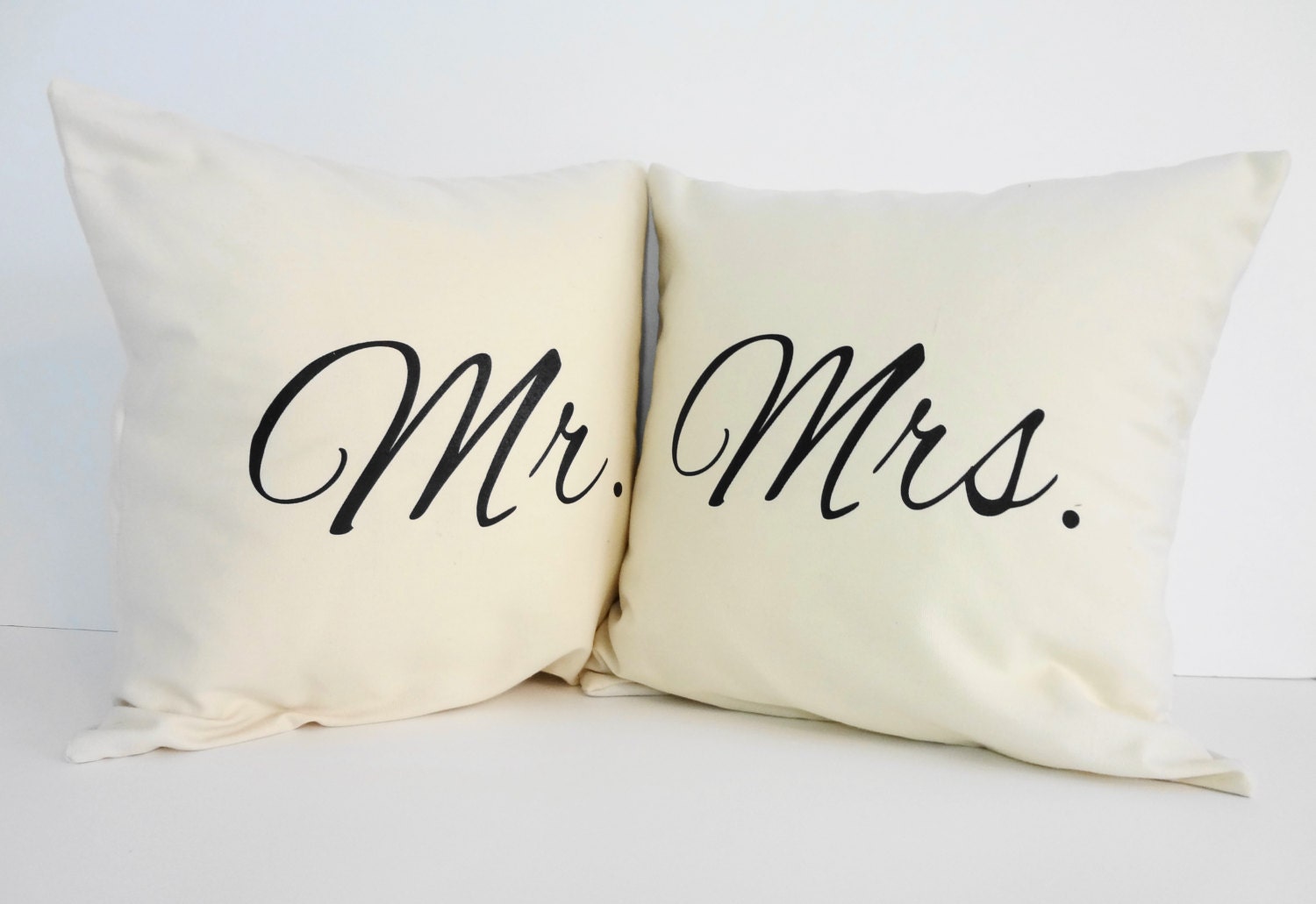 Mr. and Mrs. Throw Pillow Covers Wedding Gift by pillows4fun