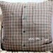 Repurposed green Decorative Pillow Cover from cozy plaid shirt 18 x 18