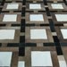 LIFESTYLE by Cara  --  Brown Black White Custom Cowhide Patchwork Rug Cow Hide Leather Hairhide Carpet