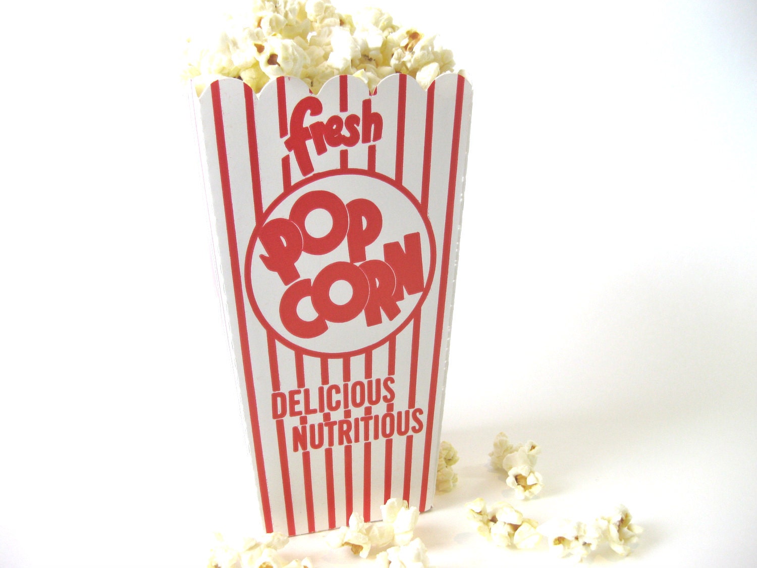 POPCORN BOXES- Scalloped Edge Popcorn Box - Retro Style Popcorn Box- Sturdy popcorn boxes-25 Count Il_170x135