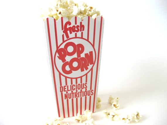 POPCORN BOXES- Scalloped Edge Popcorn Box - Retro Style Popcorn Box- Sturdy popcorn boxes-25 Count Il_570xn