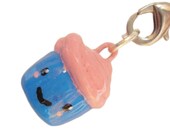 Kawaii Cupcake Phone Charm Polymer Clay - ON SALE