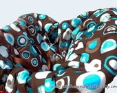 Shopping Cart Cover in Kaleidoscope of Blue & Brown Colors