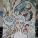 Mushroom Eater Painting, Original Art, Lowbrow, Surrealism, Portrait, Art Nouveau, Nude, Mature