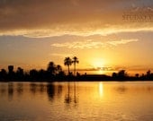 Landscape Sunset Photography, Fine Art Photography, Reflection, Water, Morocco, Palm Trees, Travel, Fairytale - Arabian Nights