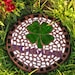 Handmade Stained Glass Mosaic Shamrock Stepping Stone