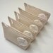 Rustic Fall Wedding Bridesmaid Clutches with Ivory Fabric Roses, Linen Bridesmaid Purse - Set of 4