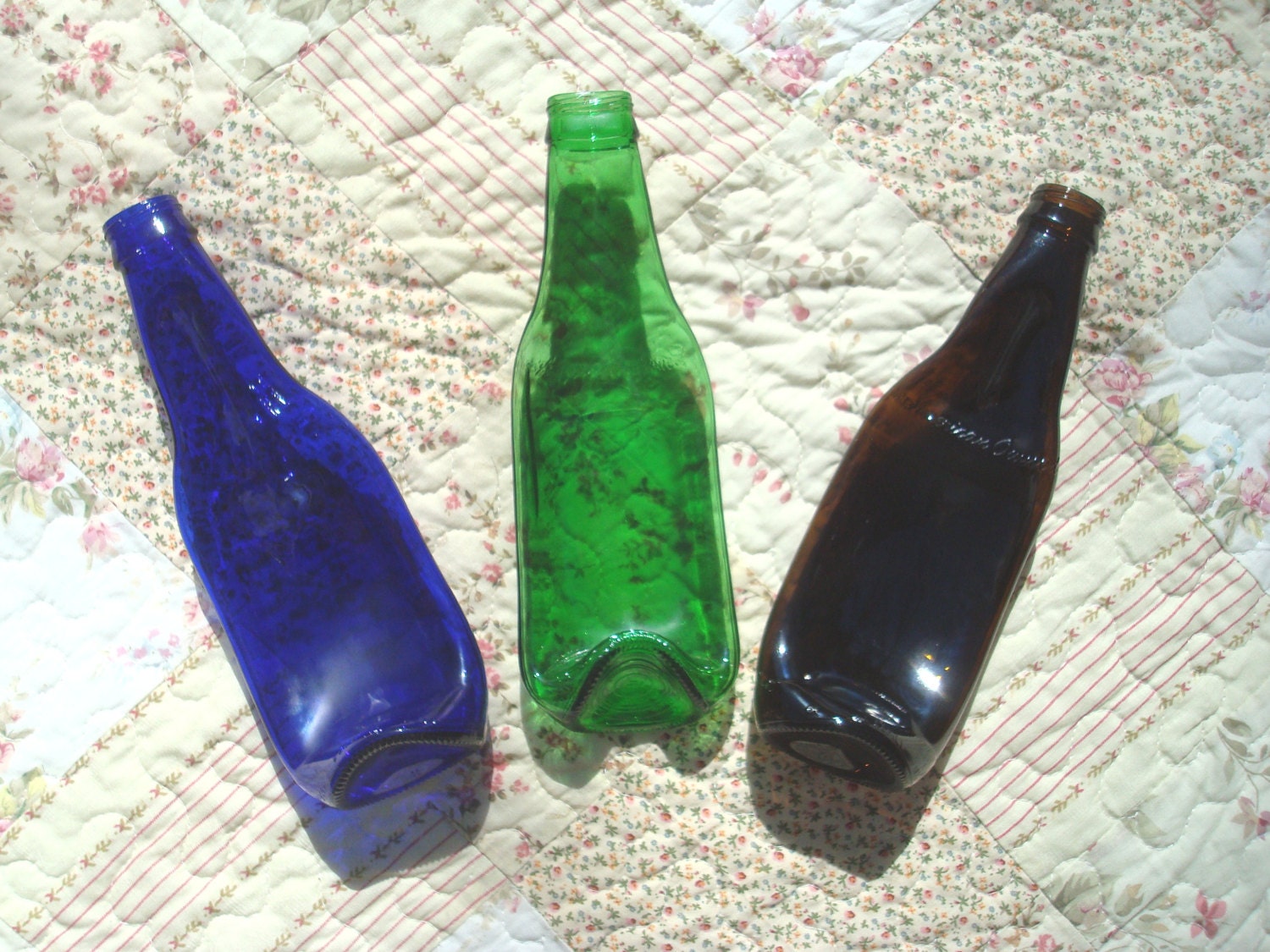 Beer Bottle Serving Dish Ashtray Spoon Rest Green