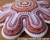 Crochet pattern flower cushion by ATERGcrochet