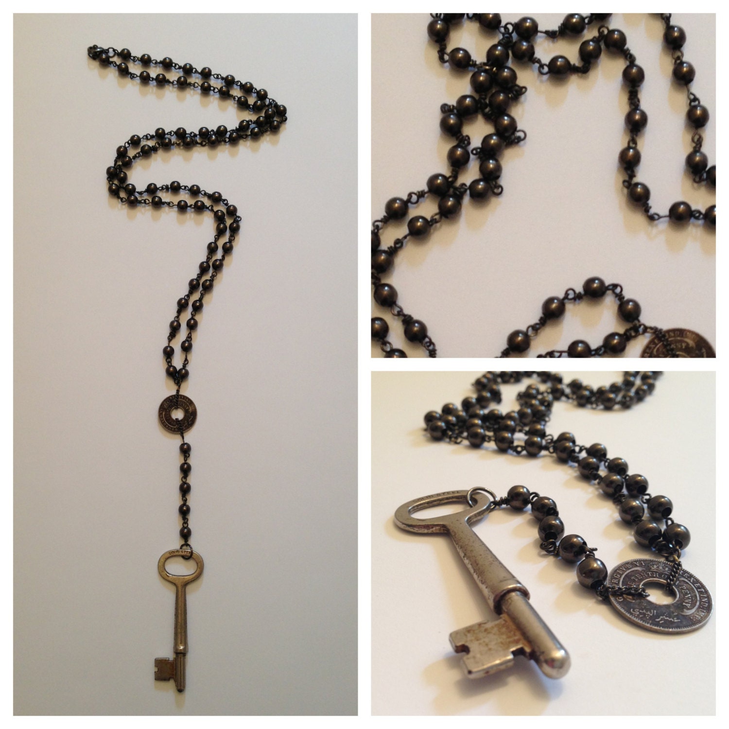 All Black - Skeleton Key Necklace