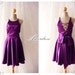 Party Queen Purple Violet Party Dress Bodice Open Back Dress Backless Vintage Inspired Prom Wedding Dinner Bridesmaid Evening Night Dress