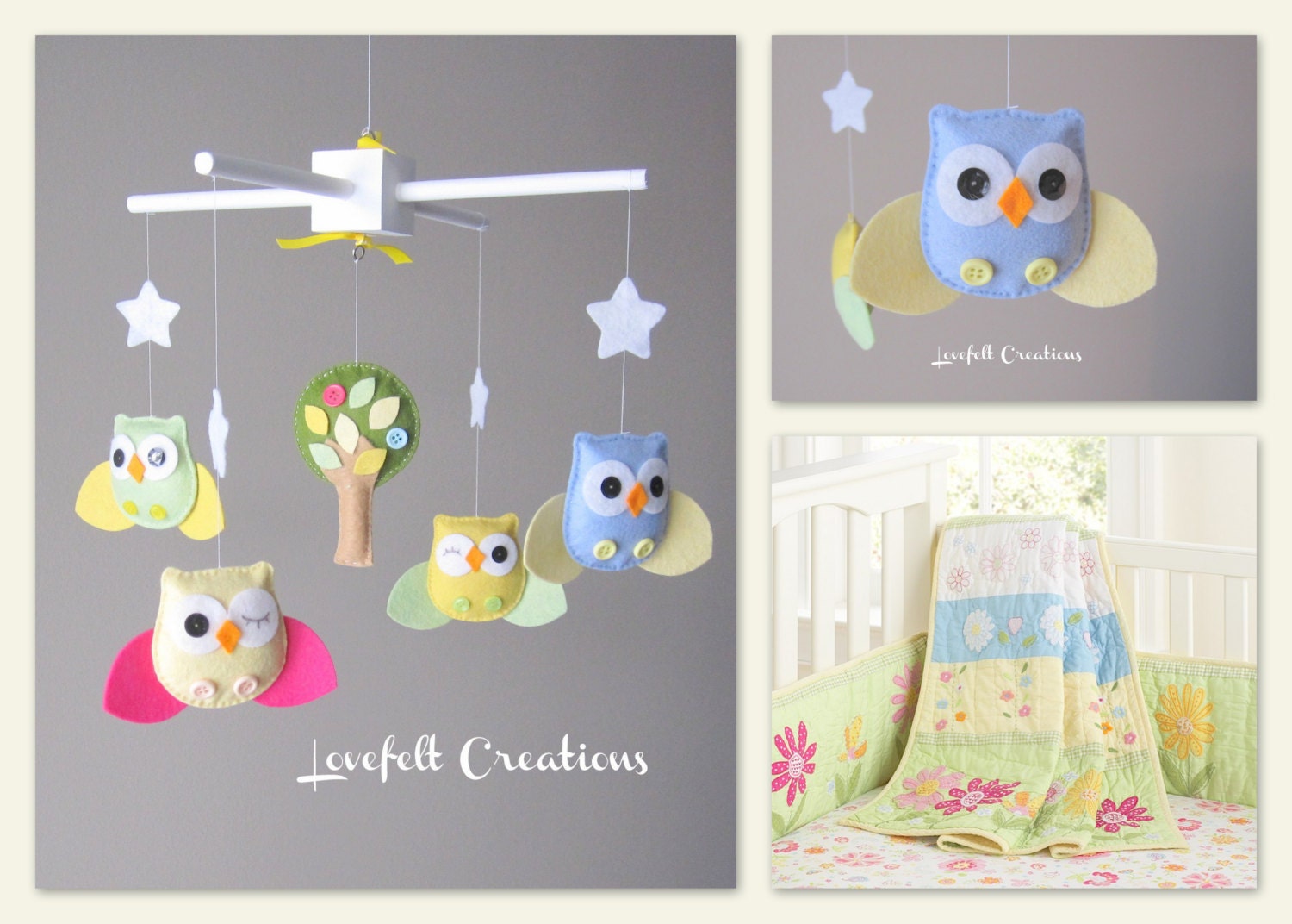 Baby Mobile Baby Crib Mobile - Custom Mobile - Neutral Mobile - You can pick the colors :)