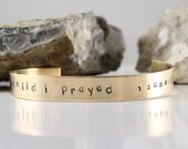 1 Samuel 1:27 Infertility / Fertility Hand Stamped Cuff Bracelet - Mother's Day Gift - Bible Verse Christian Jewelry